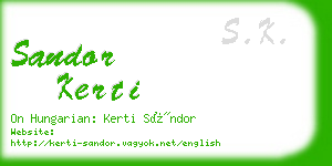 sandor kerti business card